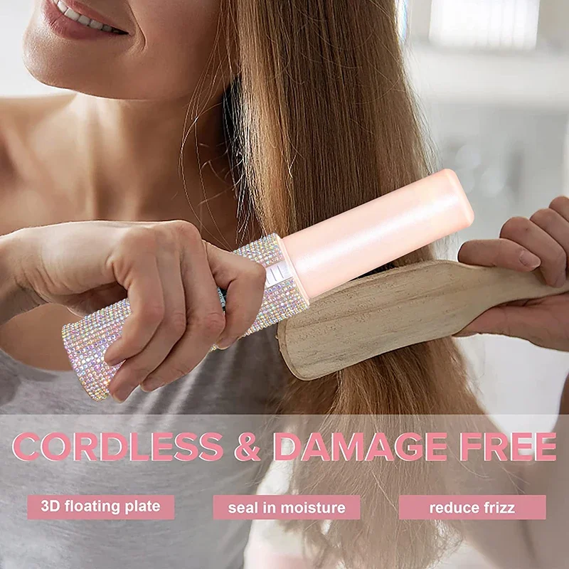 GlamDiamond 2-in-1 Wireless Hair Straightener & Curler