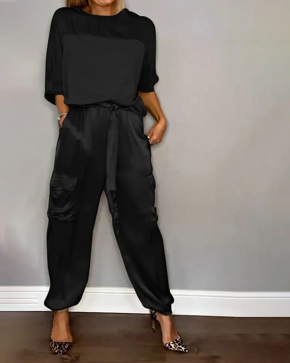 FashionFlux | Satin Two-Piece