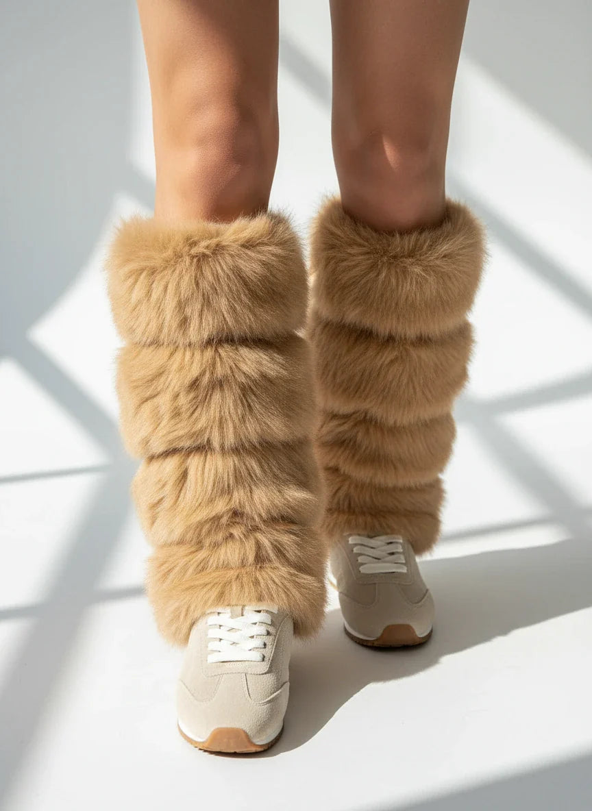 Premium Faux Fur Leg Warmers – Struktur trifft Weichheit