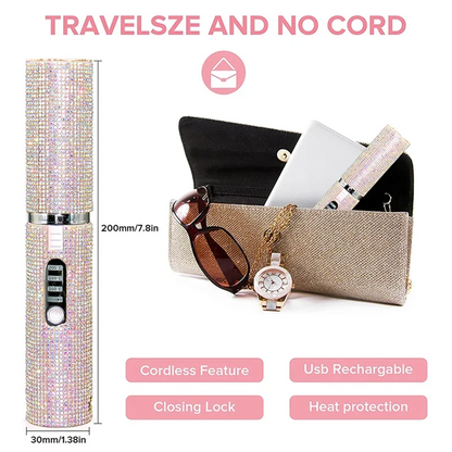 GlamDiamond 2-in-1 Wireless Hair Straightener &amp; Curler