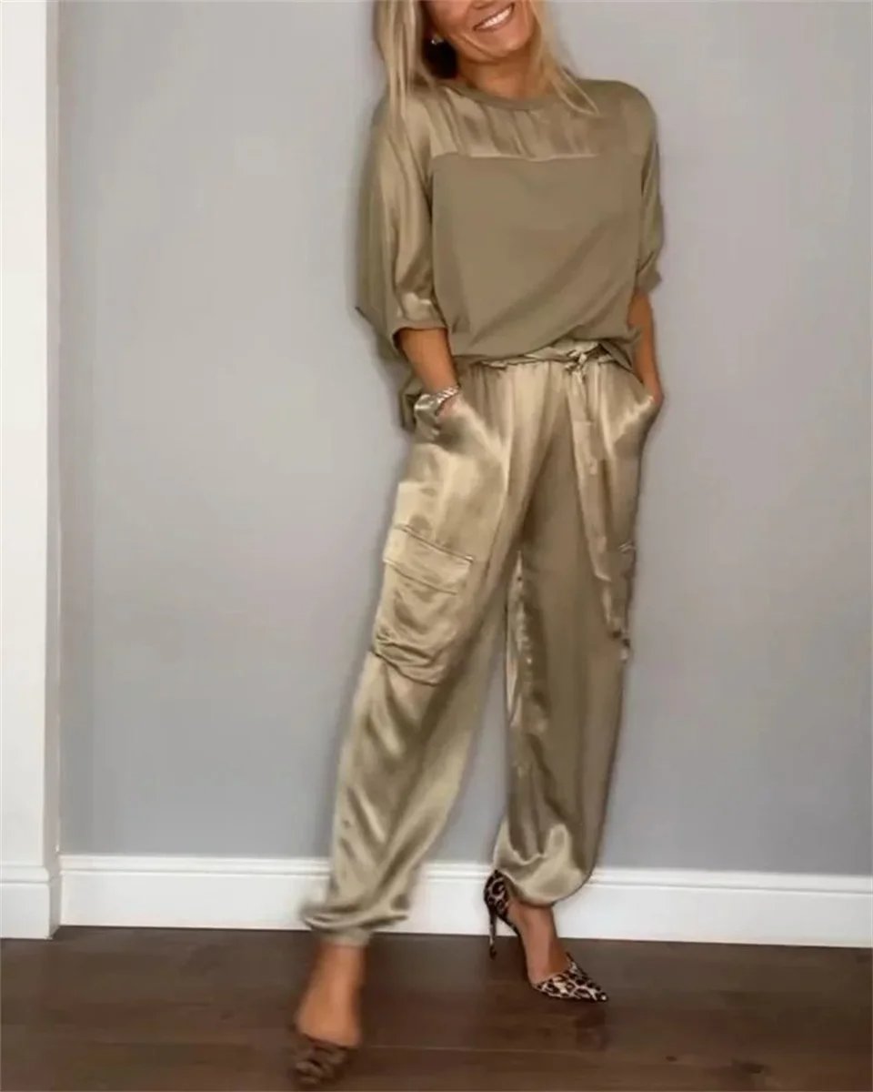FashionFlux | Satin Two-Piece