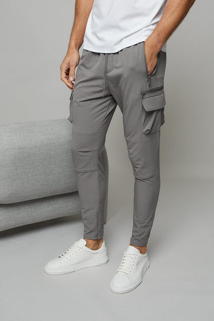 Mid Weight Nylon Cargo Pant - Light Grey