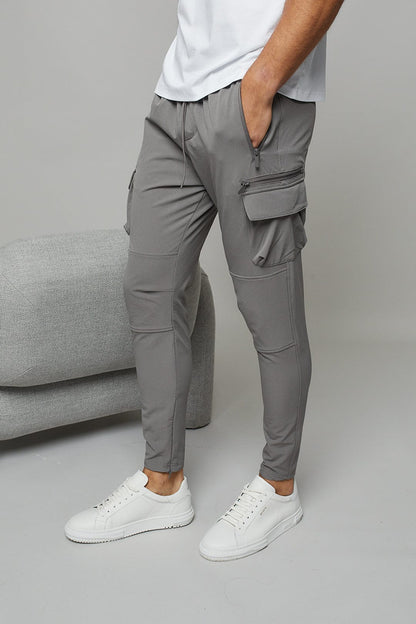 Mid Weight Nylon Cargo Pant - Light Grey