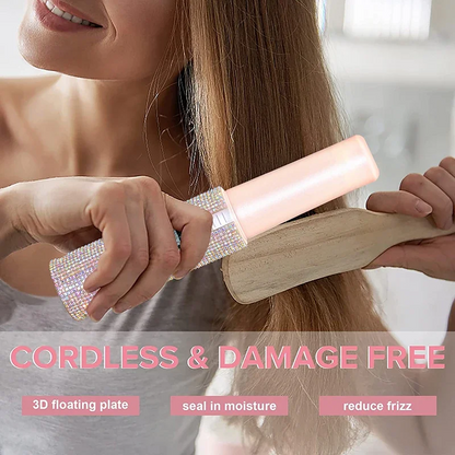 GlamDiamond 2-in-1 Wireless Hair Straightener &amp; Curler