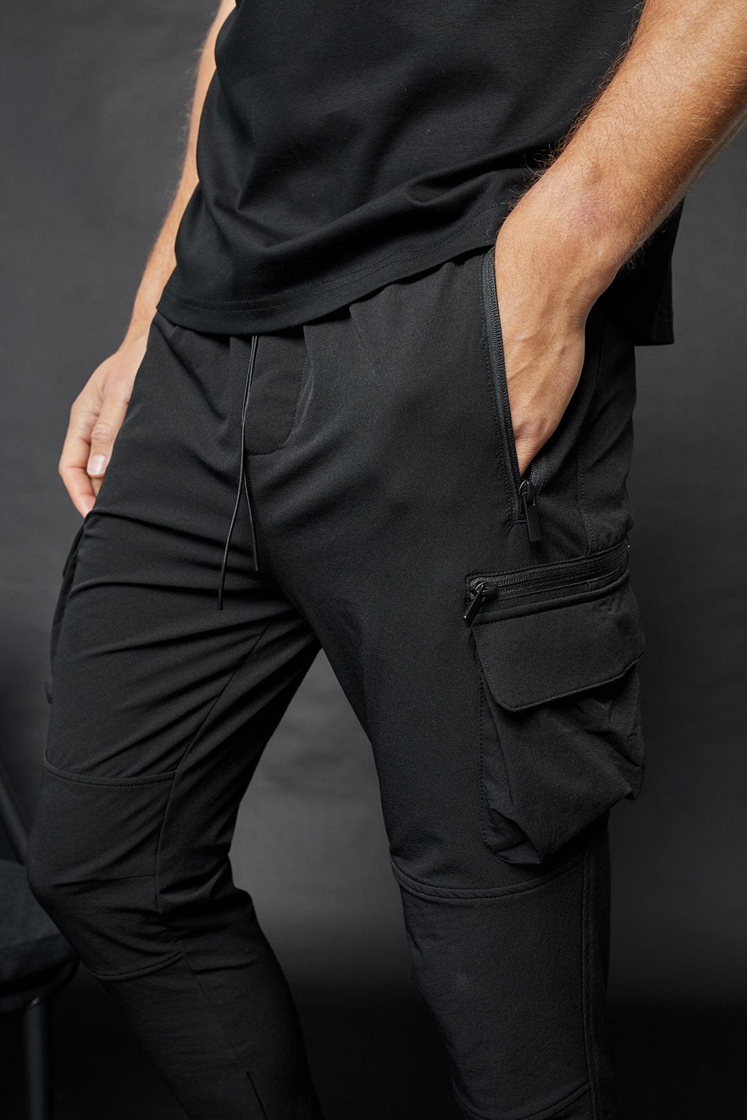 Mid Weight Nylon Cargo Pant - Light Grey