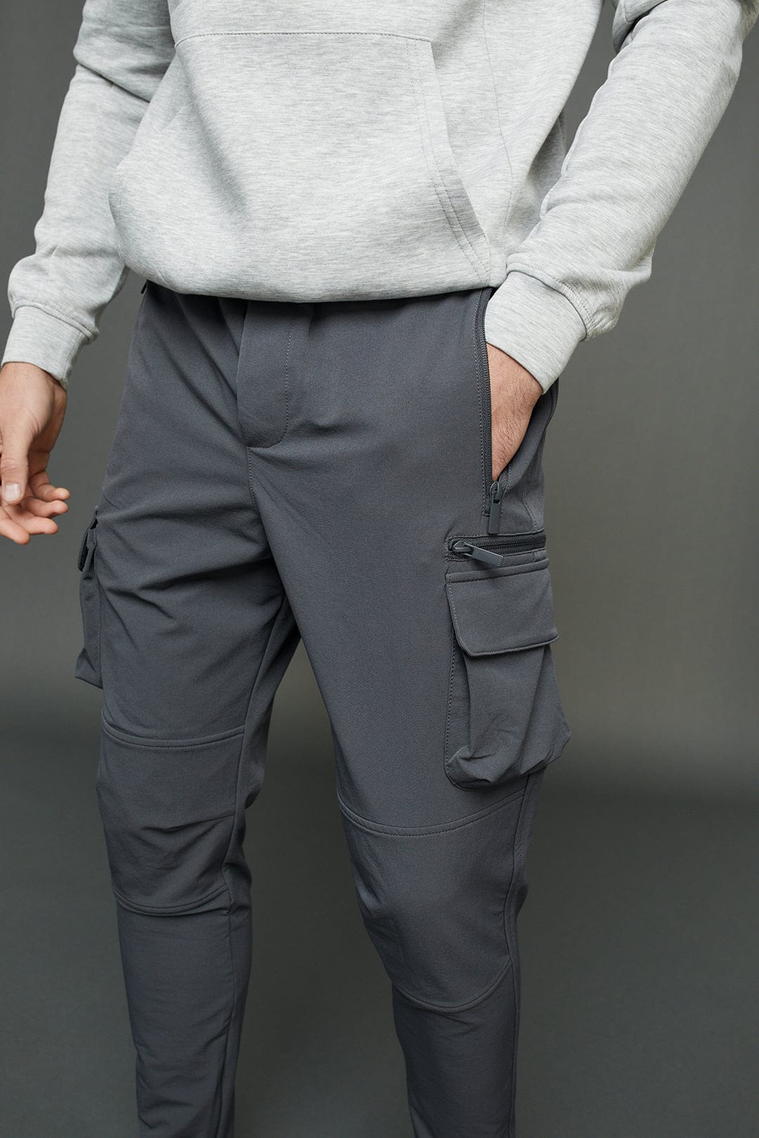 Mid Weight Nylon Cargo Pant - Light Grey