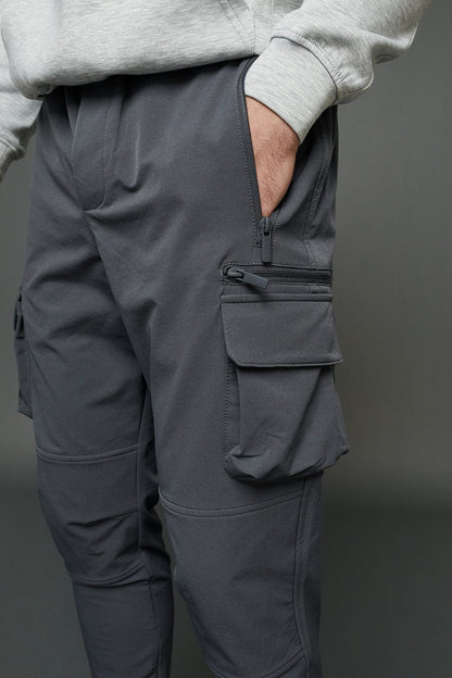 Mid Weight Nylon Cargo Pant - Light Grey