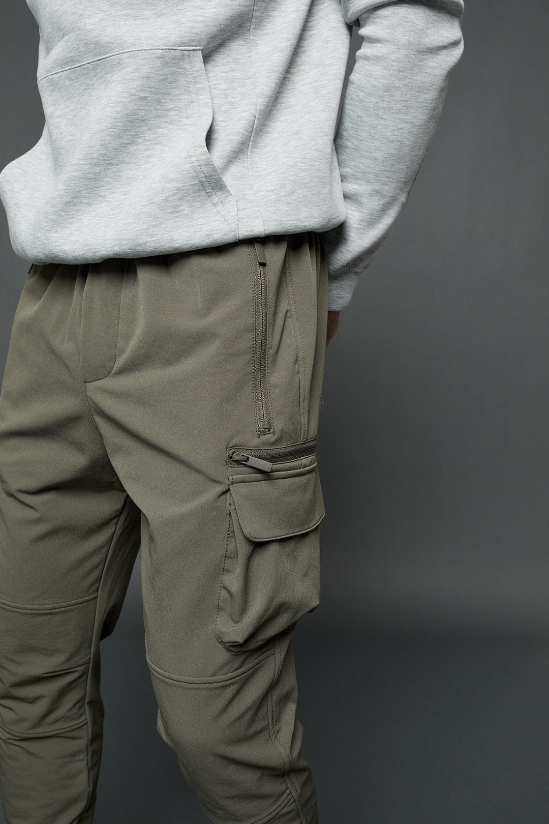 Mid Weight Nylon Cargo Pant - Light Grey