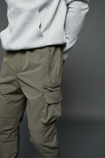 Mid Weight Nylon Cargo Pant - Light Grey