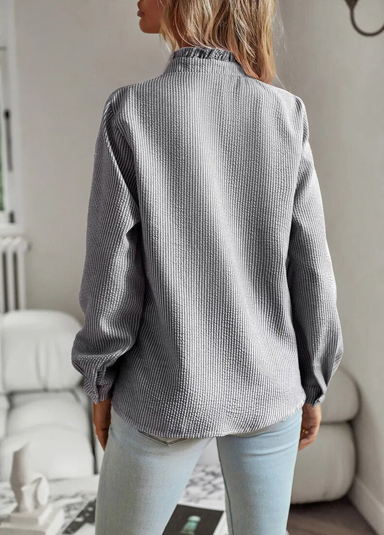 Olivia | Cuff Collar Long Sleeve Blouse