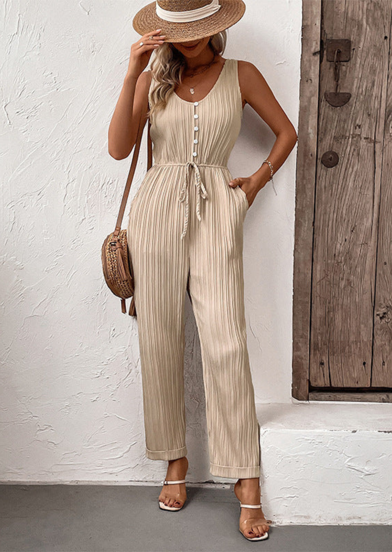 FashionFlux® | Jumpsuit with Waist Tie
