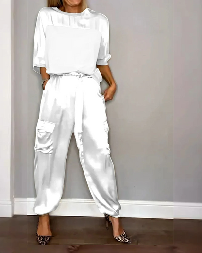FashionFlux | Satin Two-Piece