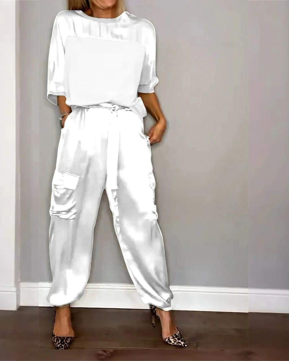 FashionFlux | Satin Two-Piece