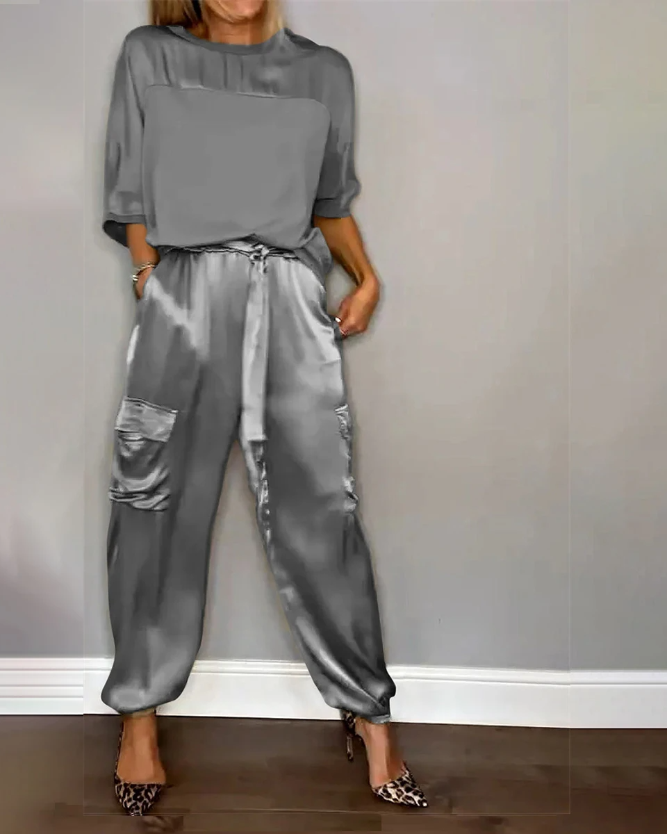 FashionFlux | Satin Two-Piece