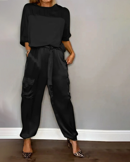 FashionFlux | Satin Two-Piece