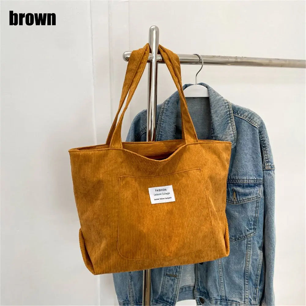 Velura Corduroy Tote