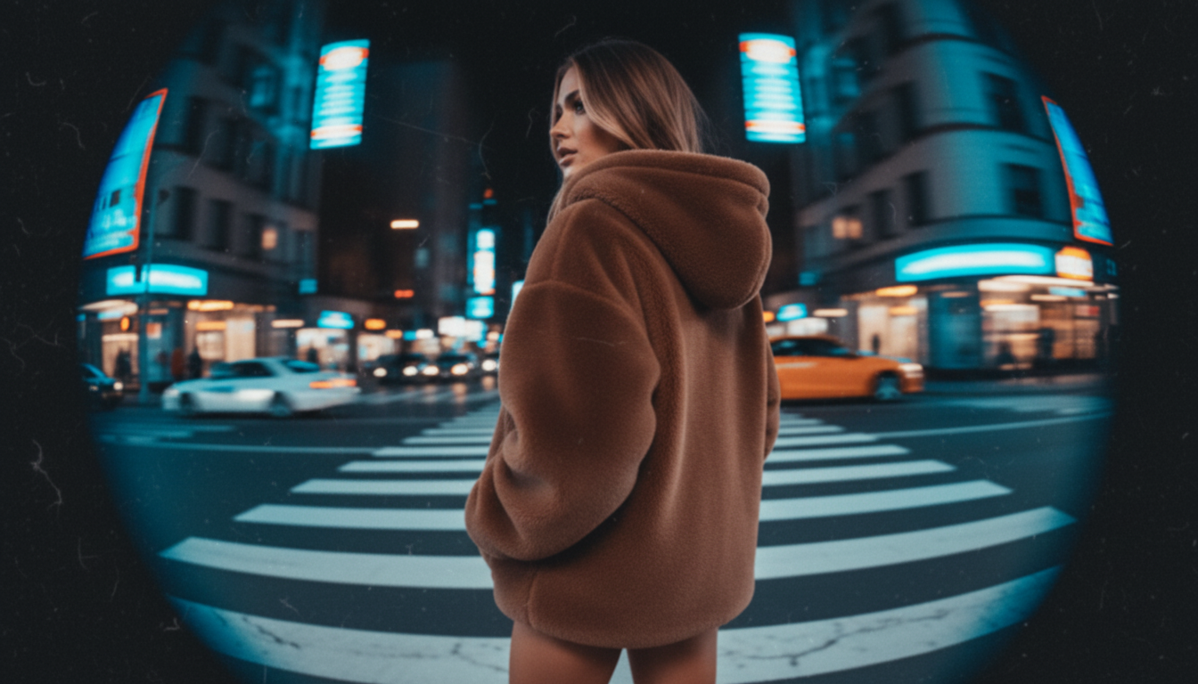 Oversized Faux Fur Hoodie Dress – Komfort mit Haltung