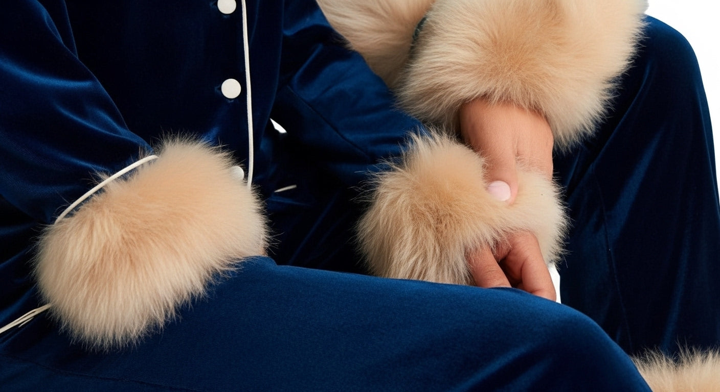 Velvet Pyjama Set Navy – Ruhe in Form