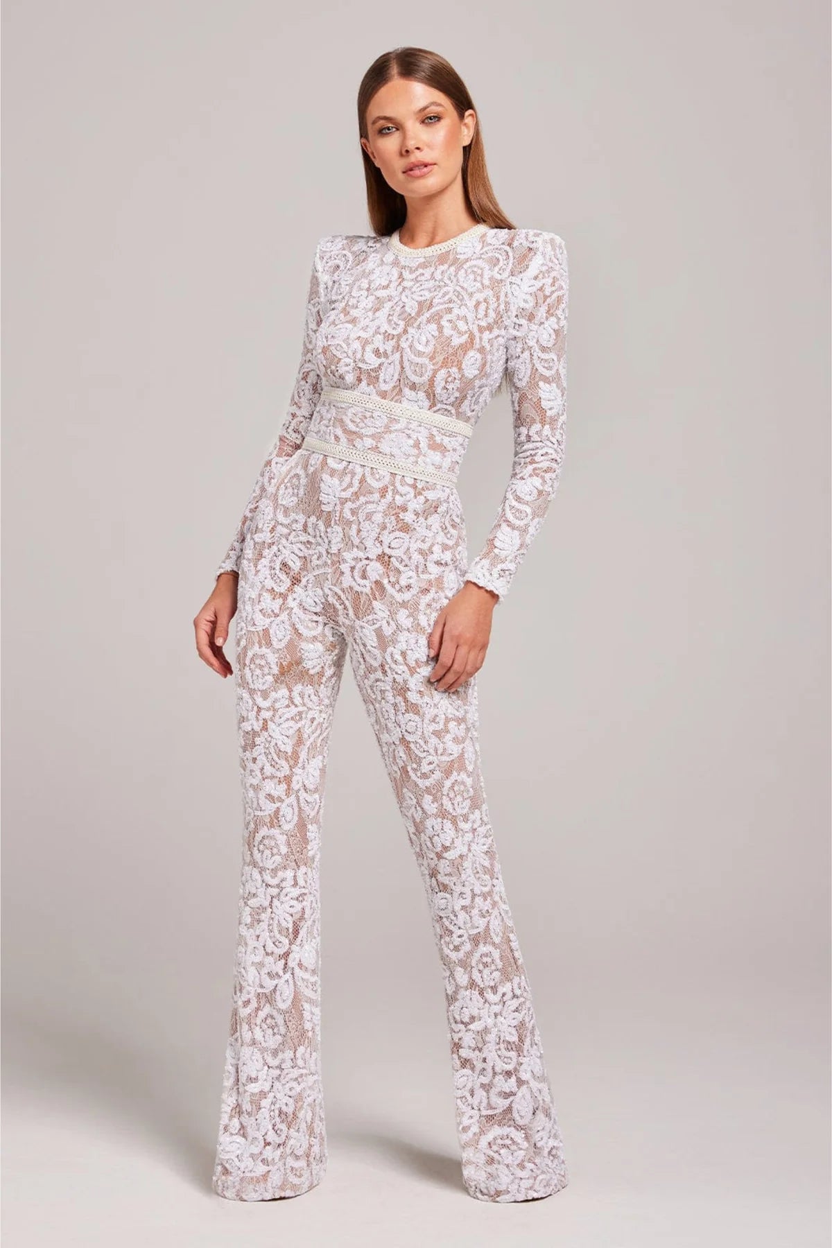 Tyla® | Midnight Lace Elegance Jumpsuit