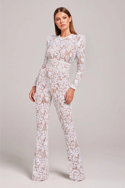 Tyla® | Midnight Lace Elegance Jumpsuit