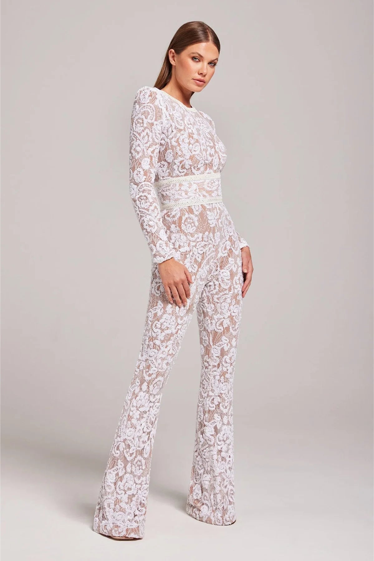 Tyla® | Midnight Lace Elegance Jumpsuit