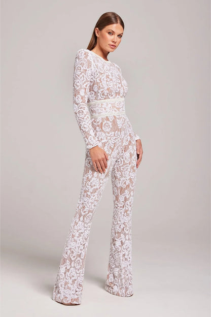 Tyla® | Midnight Lace Elegance Jumpsuit