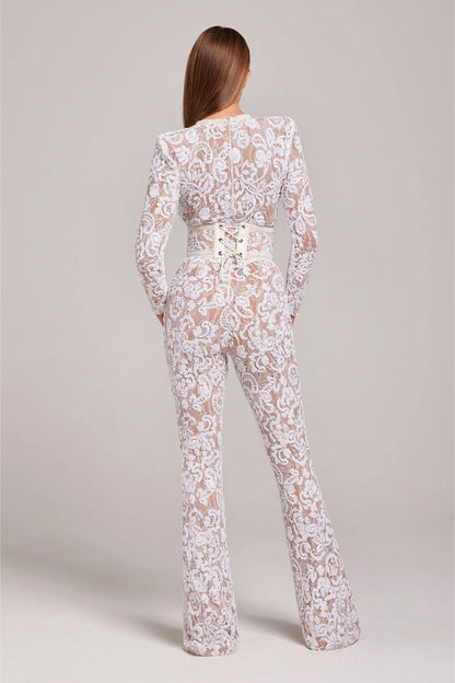 Tyla® | Midnight Lace Elegance Jumpsuit
