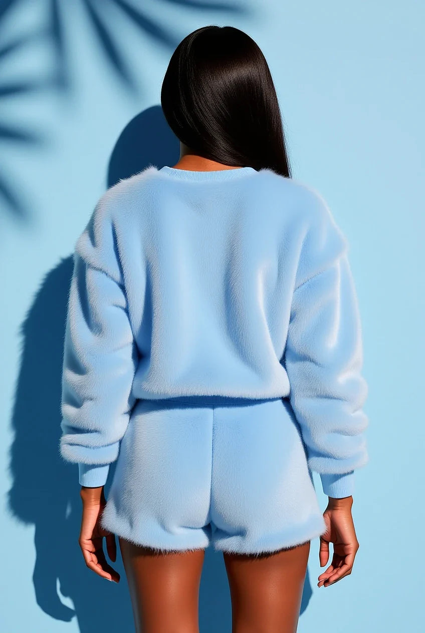 Premium Faux Fur Short Set – Weichheit mit Struktur