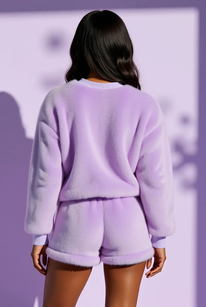 Premium Faux Fur Short Set – Weichheit mit Struktur